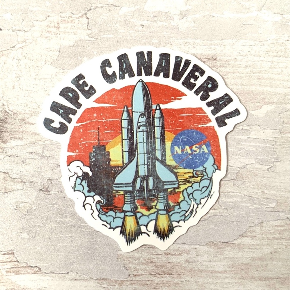 NASA Cape Canaveral Collectible 2in Sticker Space Rocket Ship Spaceships NEW